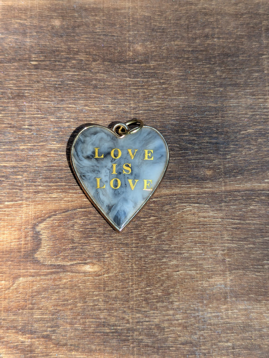 Love is love heart pendant
