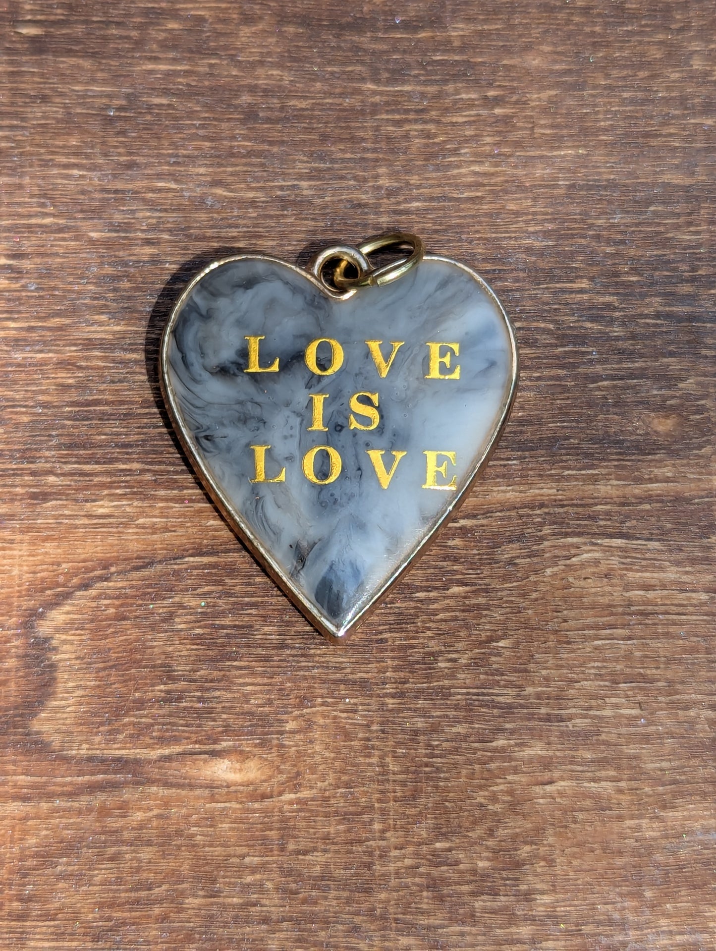 Love is love heart pendant