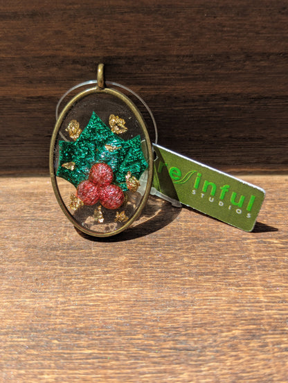 Floral inclusion pendants