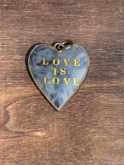Love is love heart pendant